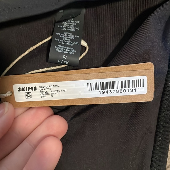 Skims Signature Swim Dipped Tie Bottom. - Picture 6 of 6